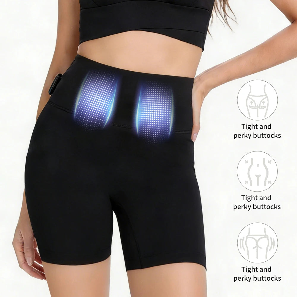 EMS Toning Shorts 6 Modes 30 Levels Yoga Pants Butt Lifter Pelvic Floor Trainer for Slimming Thighs & Hips Massage Body Shaping