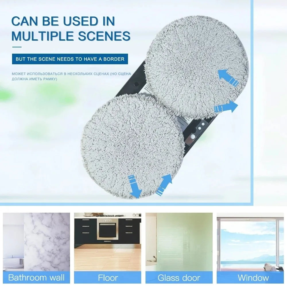 Remote Control Robot Glass Cleaner 3 Cleaning Modes Intelligent Navigation Window Cleaning Robot 10 Cleaning Cloths