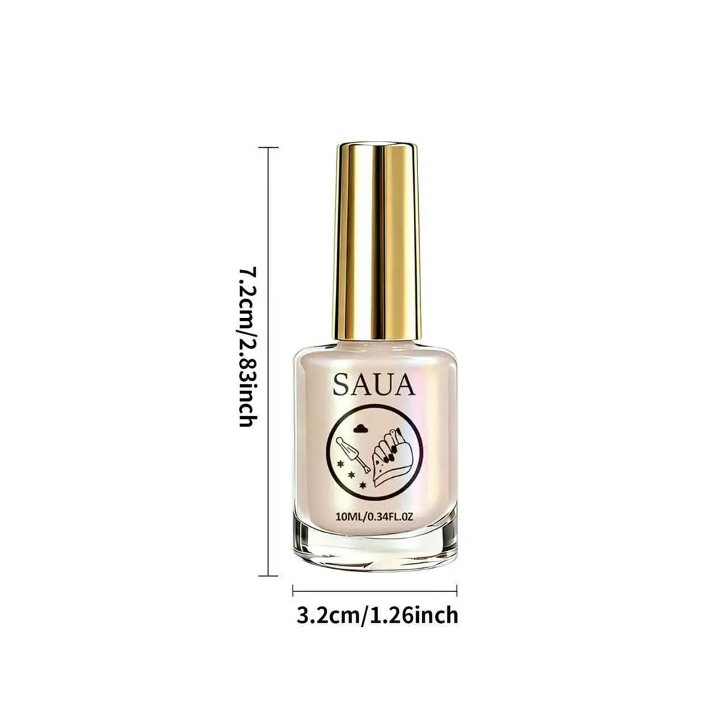 Colorful Aurora Polarized Nude Nail Polish 10ML, Gentle Versatile Color, Easy Application, Quick Dry, Glossy Transparent