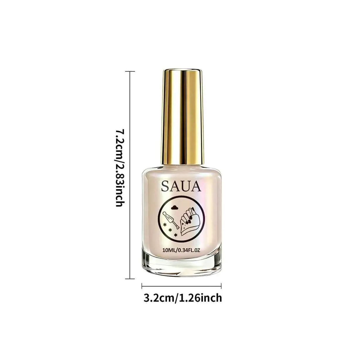 Colorful Aurora Polarized Nude Nail Polish 10ML, Gentle Versatile Color, Easy Application, Quick Dry, Glossy Transparent