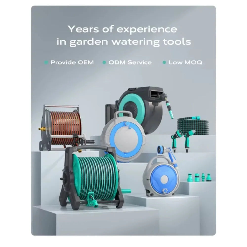 Wholesale Water Hose Pipe Storage Rack Garden Hose Reel High Pressure Empty Garden Water Hose Reel for Outdoor Lawn Backyard