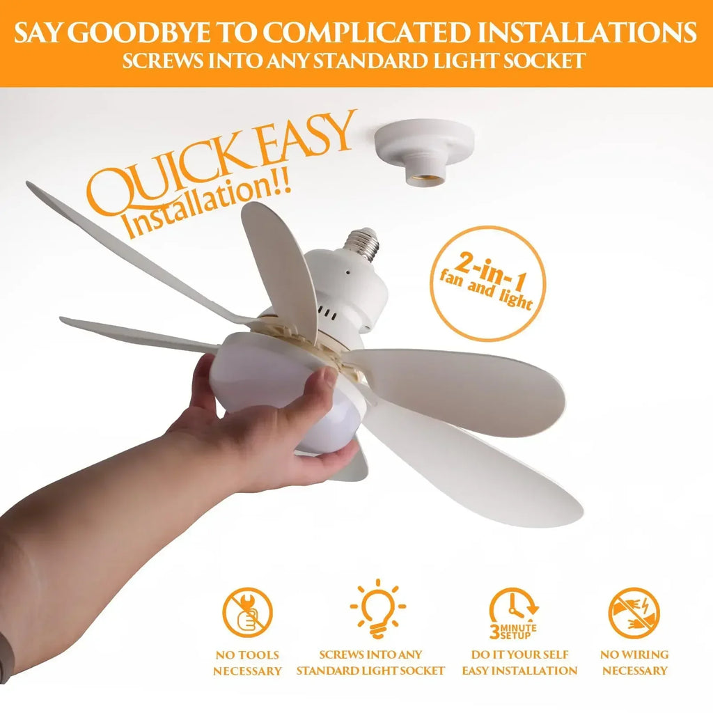 E27 with Remote LED 30W Ceiling Fan Light  Dimming Function  Suitable for Living Room Study and Home Use 85-265V