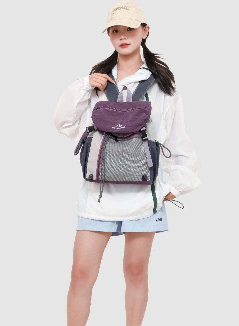 Fashion Commuter Backpack Female Waterproof Nylon Daypack Women Large Capacity School Bag for Girls Lightweight Travel Knapsack