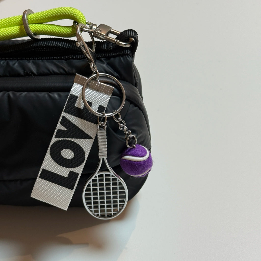 Sports Style Letter Tennis Bag Pendant | Bag Charm | Backpack Ornament | Keychain