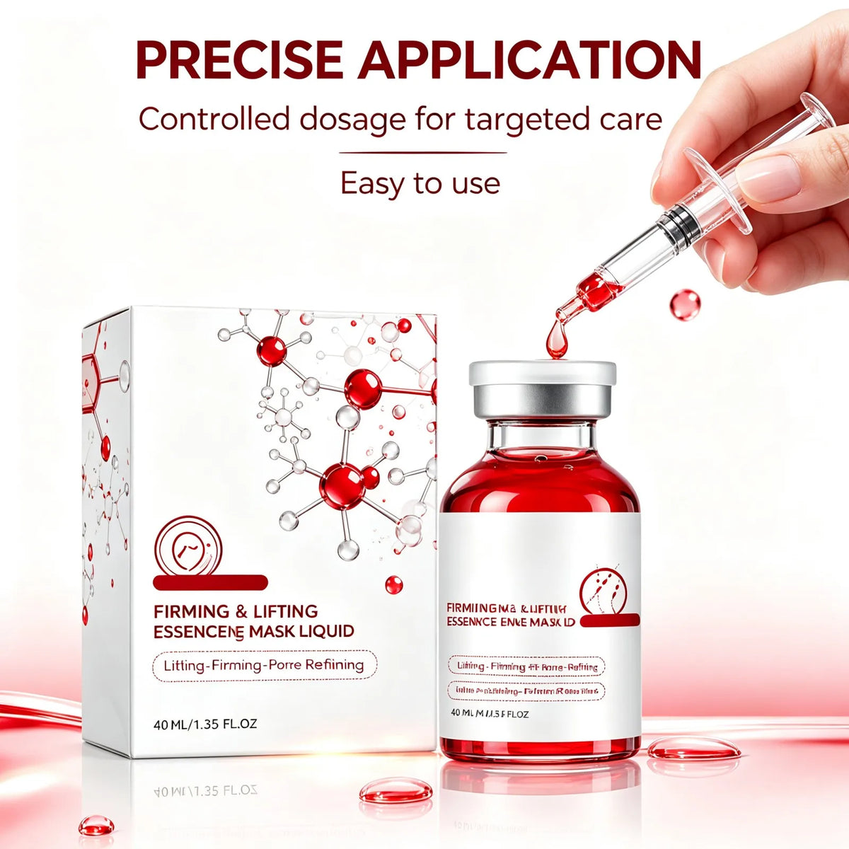 Firming Facial Essence 40ml Contour Serum Night Repair Makeup Prep for Smooth Skin Hydrating Non Sticky Daily Face Massage Care