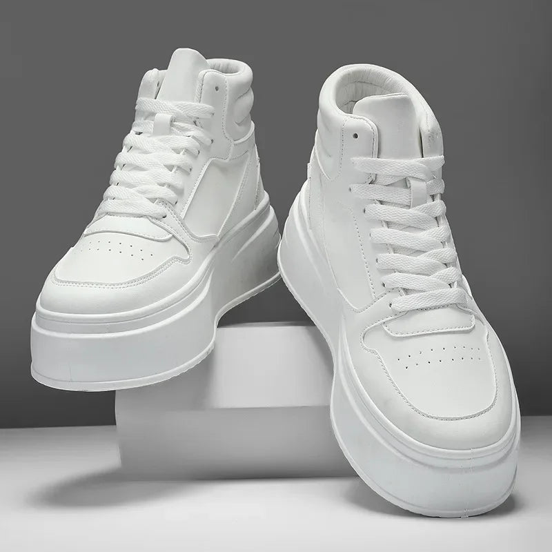 Men Casual Sneakers Platform Ankle Boots High-top Thick Bottom Sneakers Male Outdoor Basketball Shoes Sport Trainers 2025