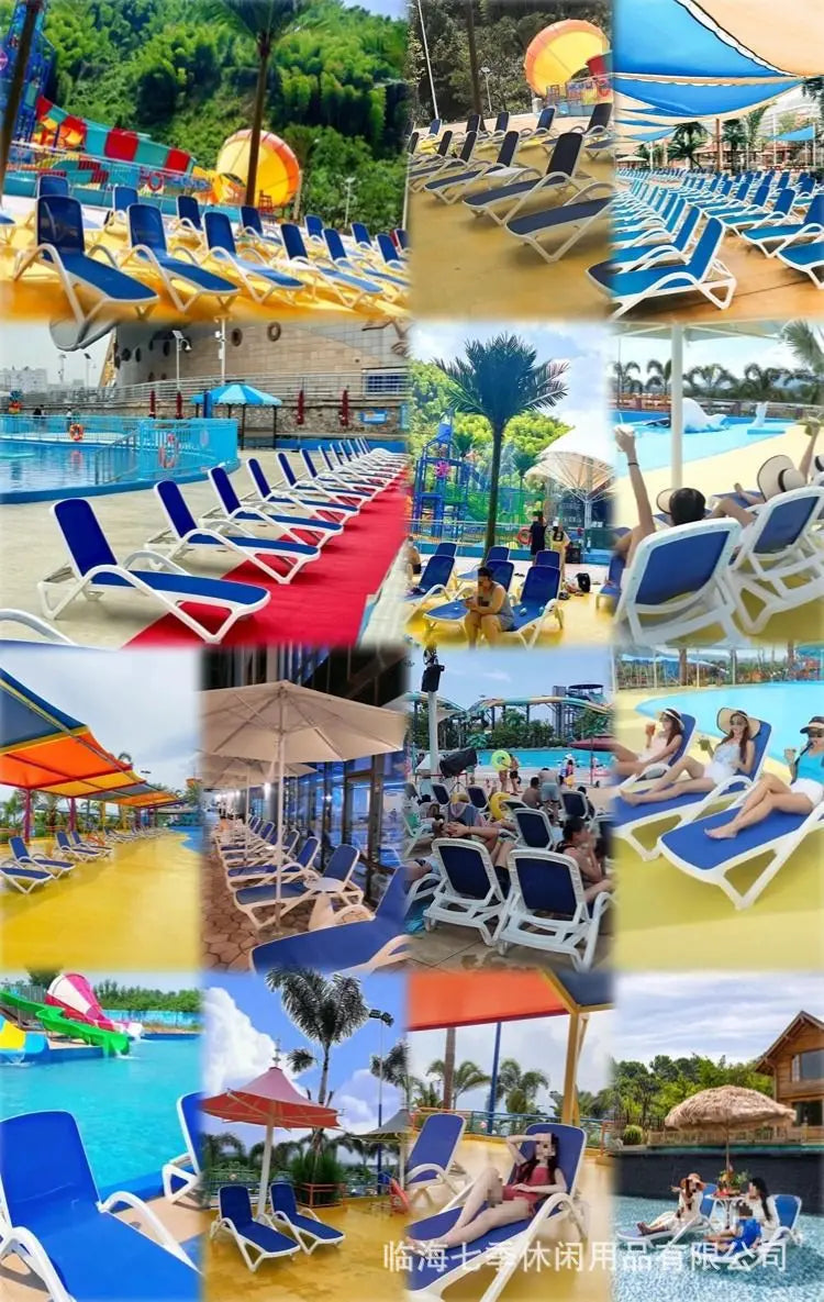 Outdoor pool loungers Hot spring Hammam bathroom Plastic leisure bed Internet celebrity bed Beach amusement park hotel bed