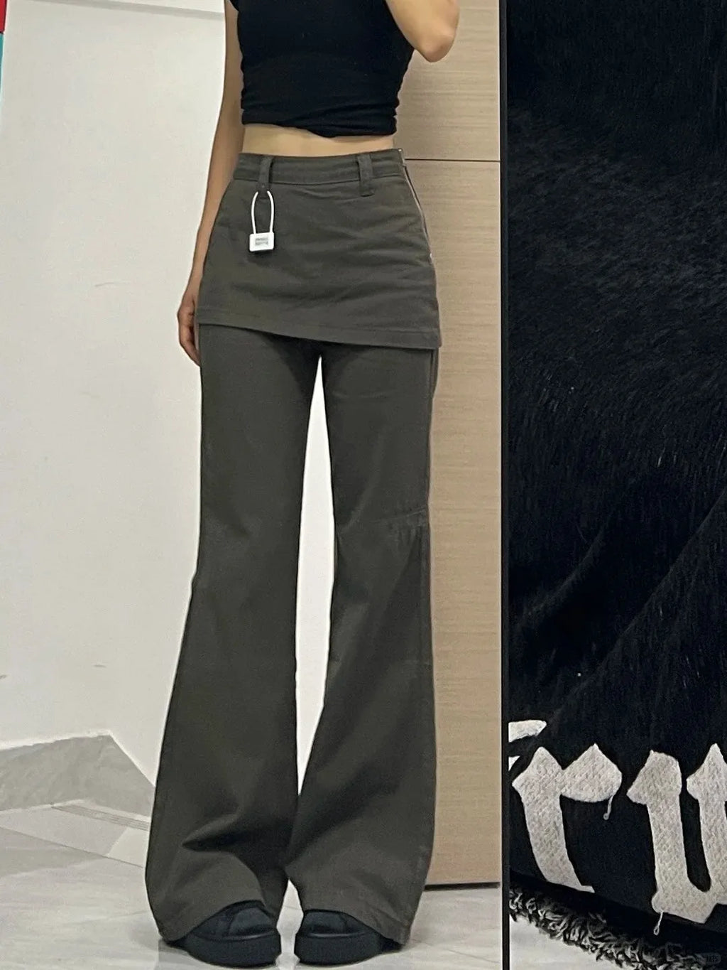 Women Flare Jeans Fashion Street Style Bell Bottom Denim Pants Lady Design Sense Niche Y2K Punk Long Trousers