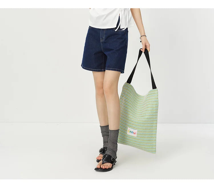 Semir Women Pants Denim Cool Feeling Antibacterial Vintage Distressed A Line Straight Leg 2026 Summer Casual Top