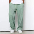 Waffle Straight Leg Pants Men's Summer New Style Wide Leg Pants Men's Youth Summer Casual Pants