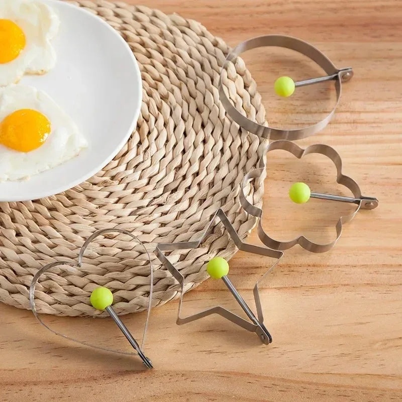 1/4/5PCS Stainless Steel Egg Rings Mold  Non-stick Round Pancake Omelette Shaper  Breakfast Baking Cooking Kitchen Gadgets