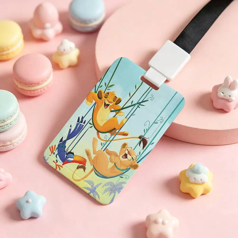 Cartoon T-The Lion King NFC Contactless Sliding Card Sleeve For Student Cards, Bus Cards, ID Cards, And Work Permits