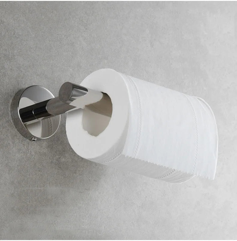 Brushed Gold 304 Stainless Steel Bathroom Paper Towel Holder Wall Mounted Toilet Roll Holder Toilet Paper Holder Tissue Box