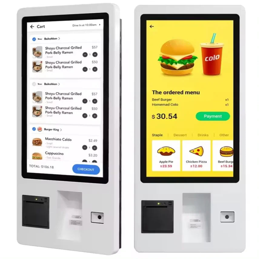 21.5 Inch Capacitive Touch Screen LCD Self-Service Ordering Machine For McDonald's/KFC Payment Order Kiosk For Restaurants