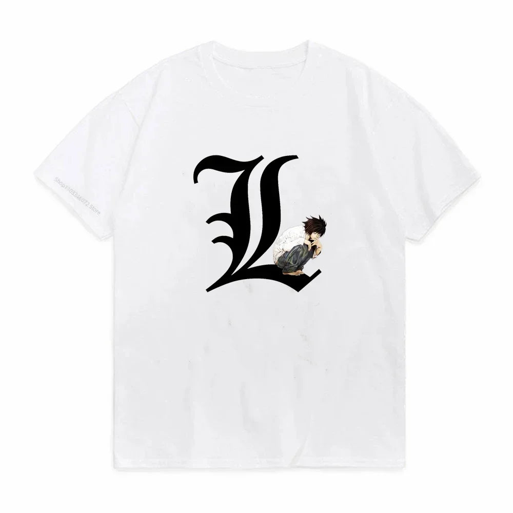 Men Kawaii Cartoon Summer Tops Misa Amane Graphic Tees Japanese Anime T-shirt Death Note T  Harajuku Unisex Pop Y2k Tshirt