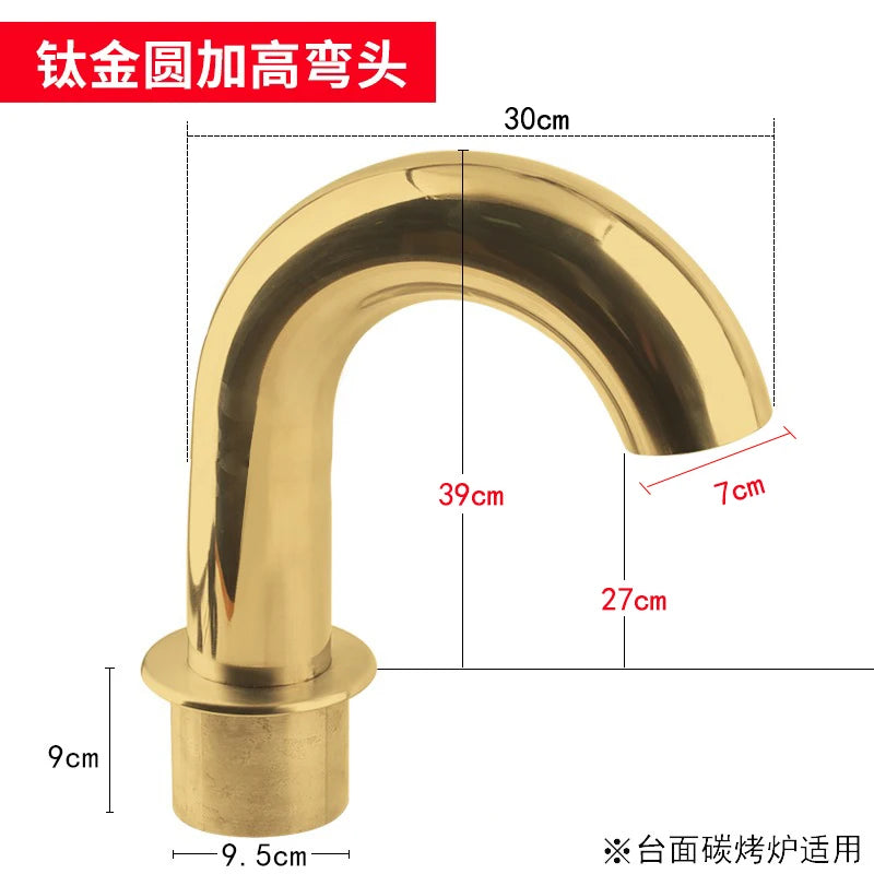 Commercial Heavy-Duty Stainless Steel BBQ Ventilation System Kit with 100mm Smokeless Exhaust Duct for Indoor And Outdoor Use