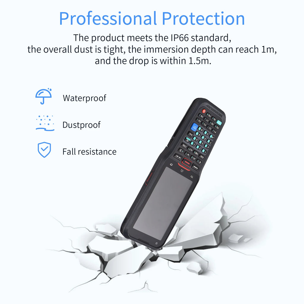 Rugged Android PDA Handheld Terminal GSM 4G WiFi NFC Barcode Scanner for Inventory Logistics Warehousing Data Collection N41