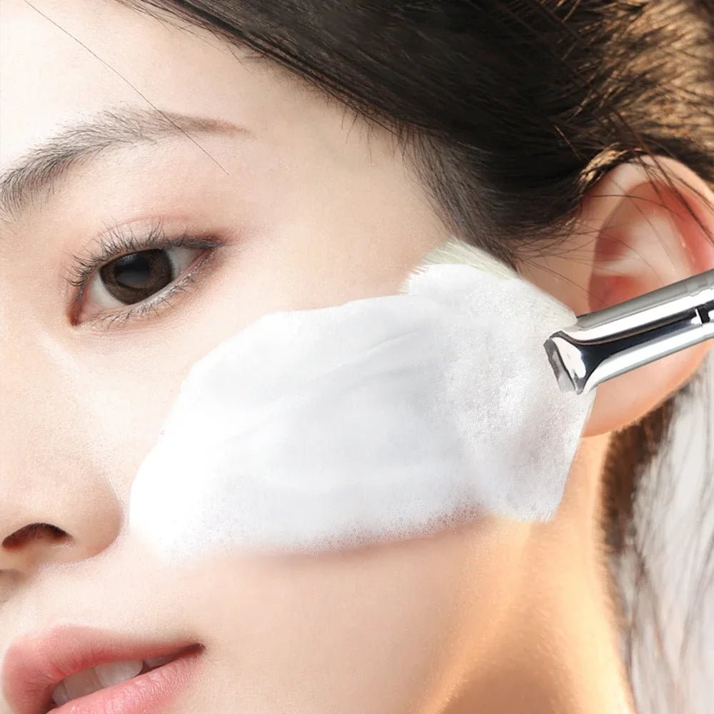 Facial Cleanser Brush Soft Face Massage Fan Wash Brush Pore Cleanning Exfoliating Beauty Face Mask Brush Portable Skin Care Tool
