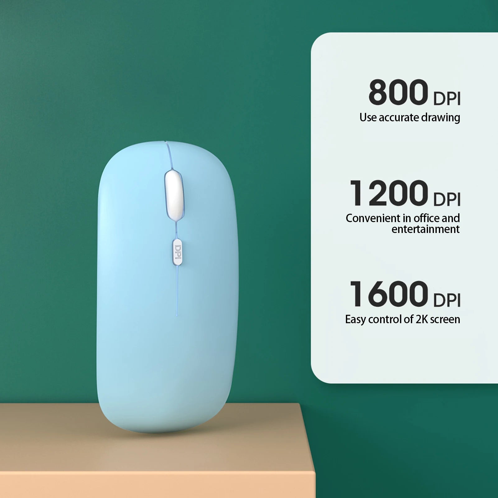 Portable Creative Mini Ultra Slim Cute Wireless Bluetooth Mouse 2.4G Receiver Laptop Gaming Mice PC 1000dpi Computer Accessories