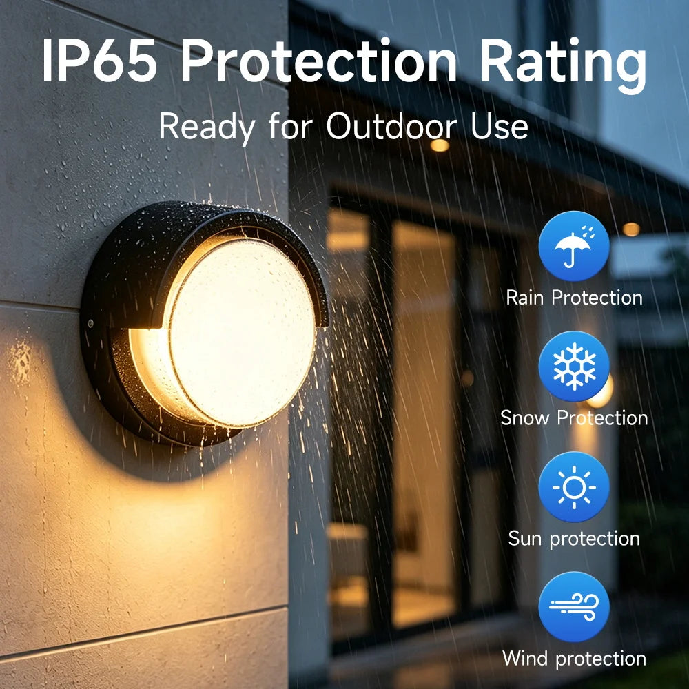 Outdoor Wall Light 85-265V IP65 Waterproof 25W 12W Garden Corridor Balcony wall lamp courtyard Decor Warm Light exterior Stairs