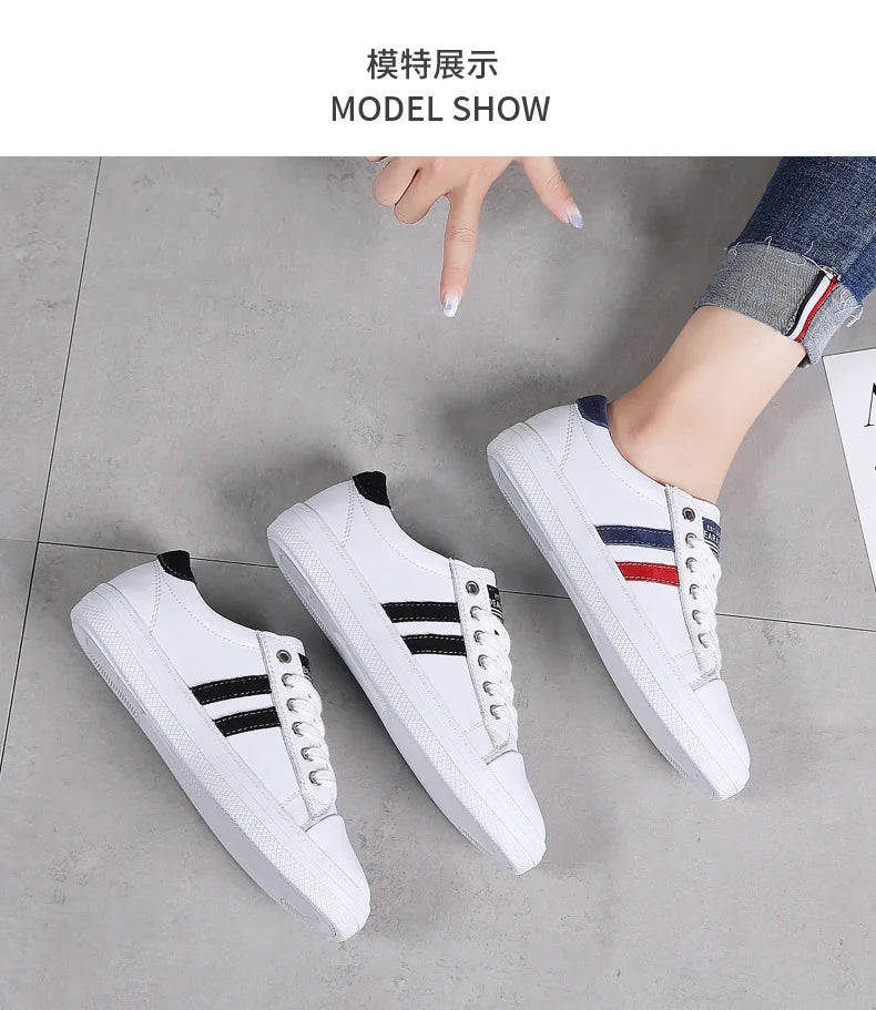 2026 Spring/Summer Autumn/Winter Casual Women's Leather Shoes White Flat Bottom Soft soled Breathable Sneakers Running Shoes