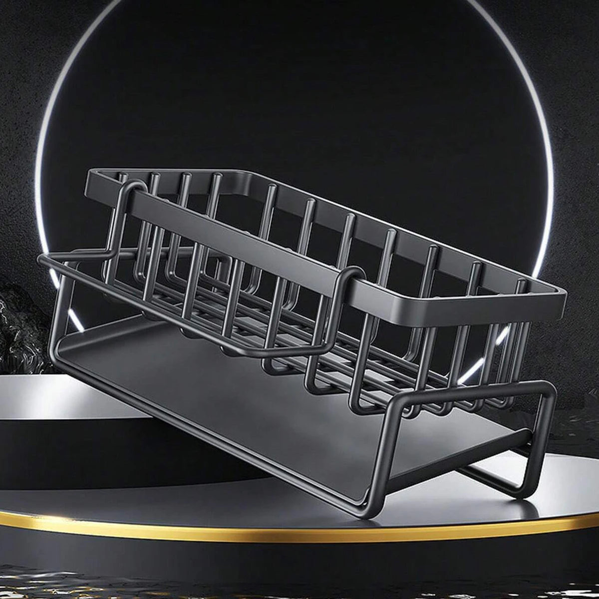 Kitchen Sink Organizer Sponge Rag Water Filter Rack Kitchen Hand Soap Drainer Hanging Basket Kitchen Rag Storage Rack
