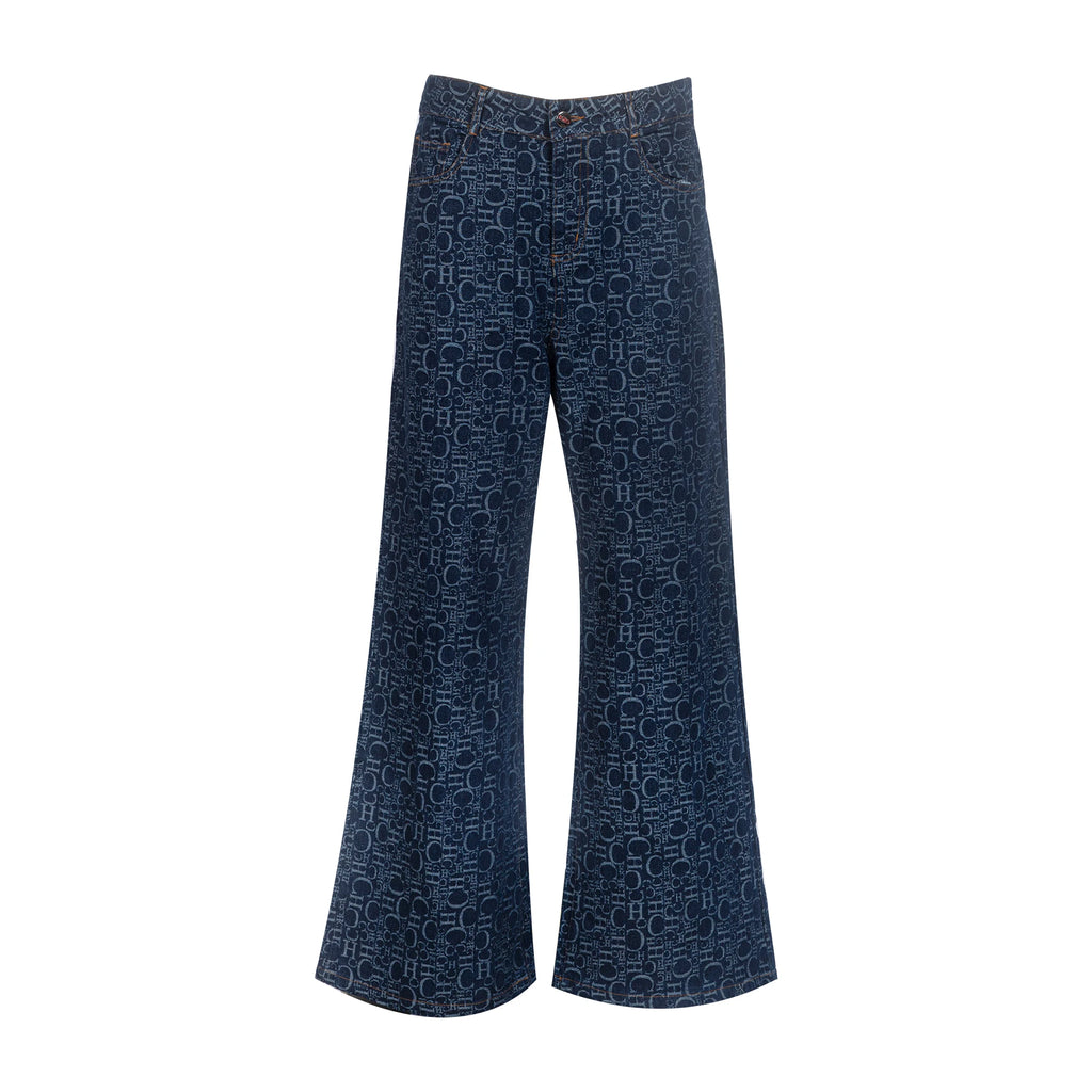 Women Pants Sets Denim Flared Trousers Fashion O Neck Coats Long Sleeve Zipper Casual Female Pants Suits Denim Streetwear Sets