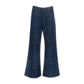 Women Pants Sets Denim Flared Trousers Fashion O Neck Coats Long Sleeve Zipper Casual Female Pants Suits Denim Streetwear Sets