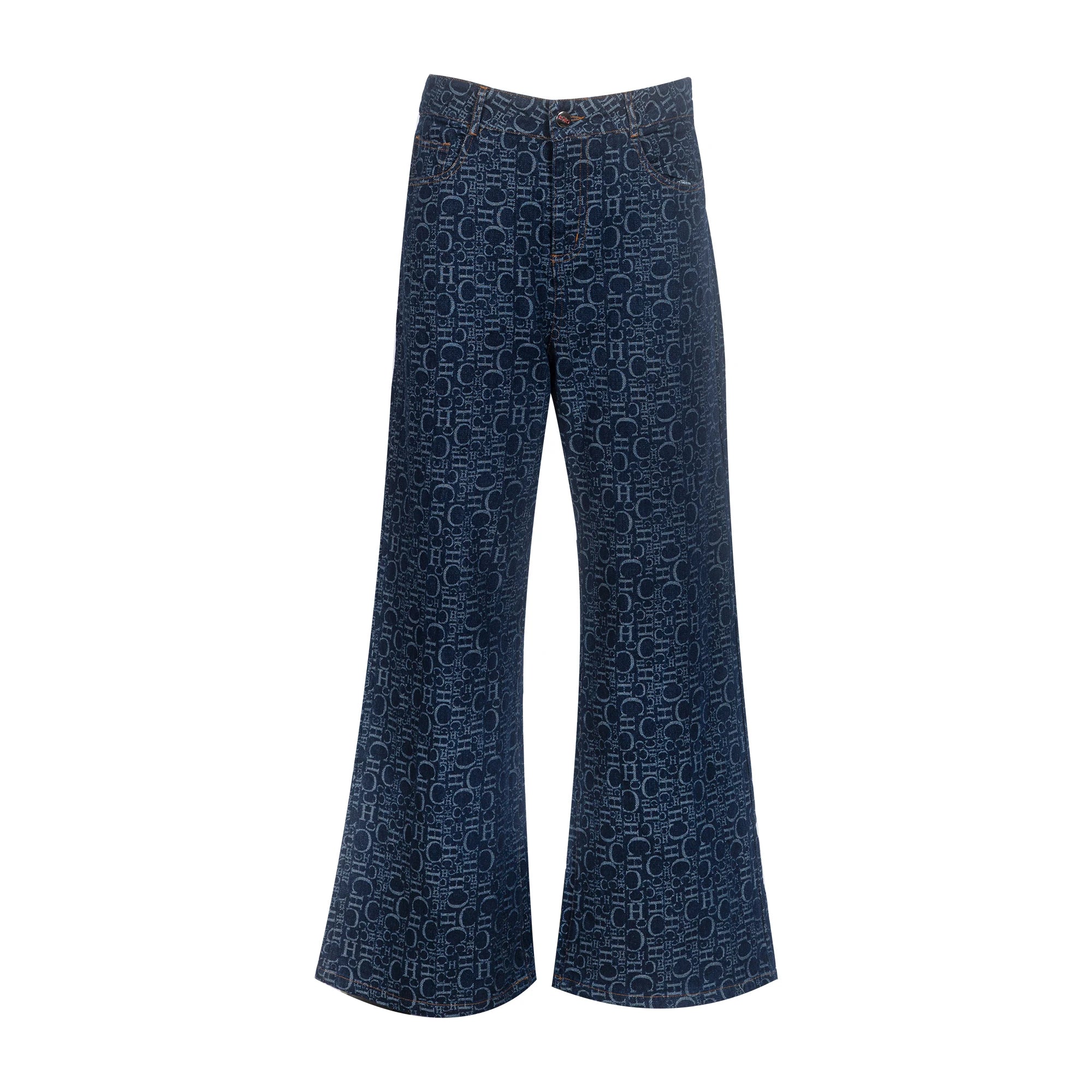 Women Pants Sets Denim Flared Trousers Fashion O Neck Coats Long Sleeve Zipper Casual Female Pants Suits Denim Streetwear Sets