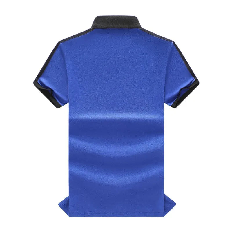 Plus Size 7XL 100% Cotton Summer Men's Polo Shirts Luxury Short Sleeve Contrast Color Letter Embroidery Simple Casual Male Tees