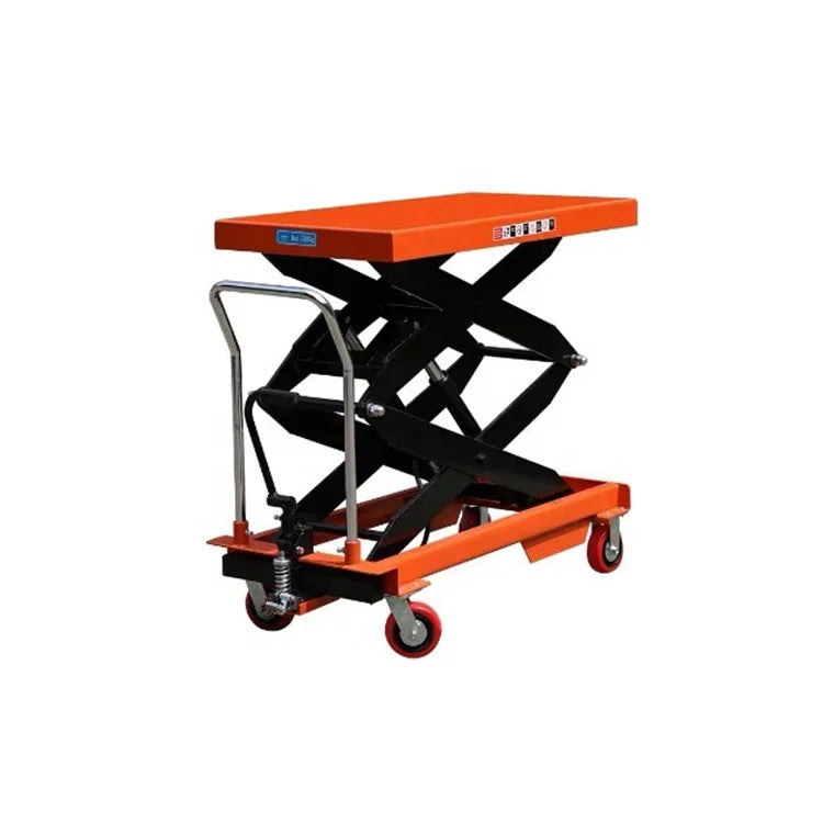Foot-operated Scissor Lift Table Mobile Portable Folding Manual Hydraulic Lifter Table