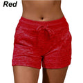 Womens Solid Elasticated Waist Shorts Ladies Summer Yoga Gym Fitness Jogging Hot Pants Sweatpants Clothing