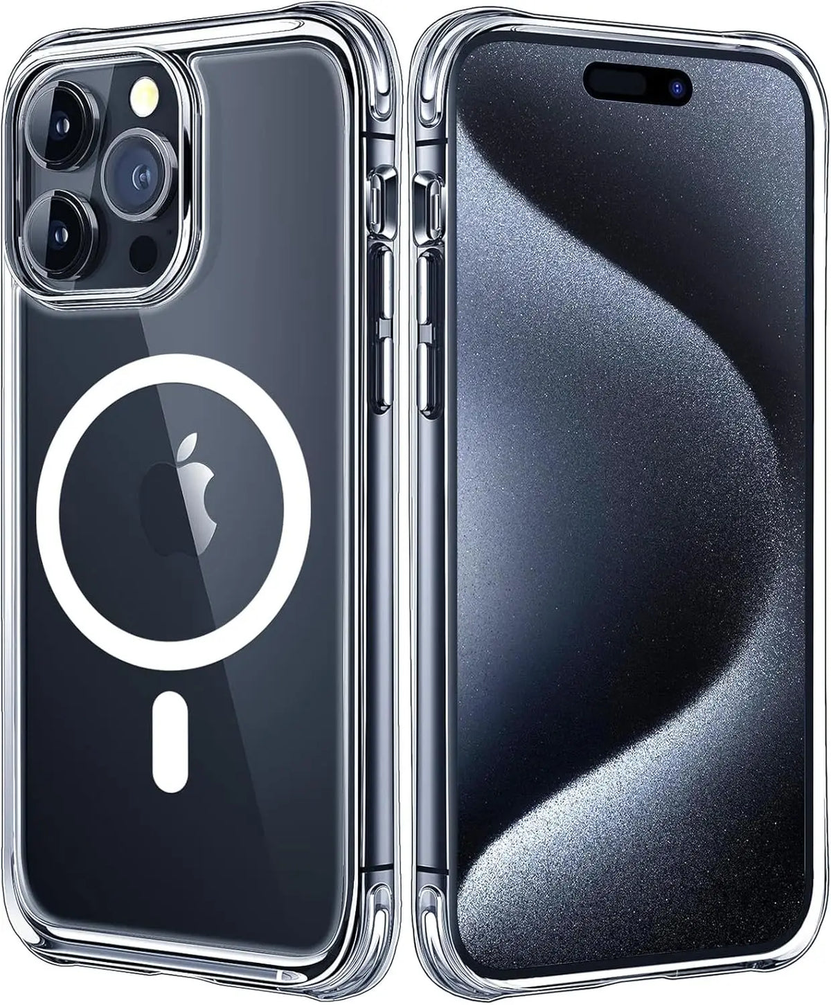 Transparent Magnetic Case For iPhone 17 16 Pro Max 15 14 Plus Wireless Charge Cover 13 12 Mini 17 Air Magsafe Protection Case