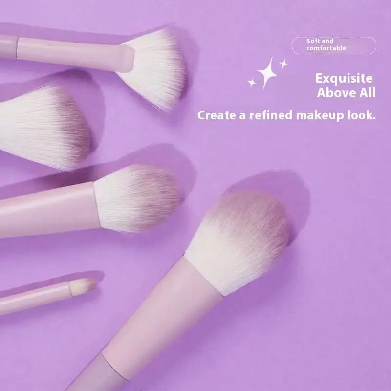 10 Pcs Purple Makeup Brush Set, Loose Powder Brush, Eye Shadow Brush, Full Set Of Beauty Tools Concealer Brush