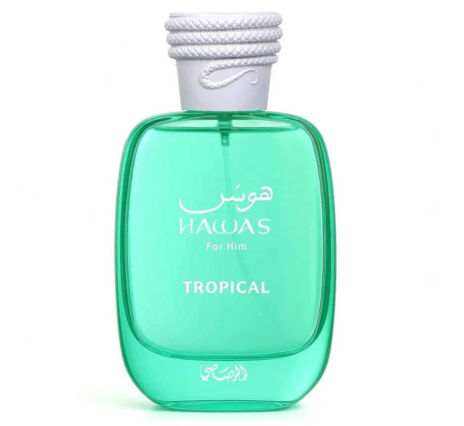 Hawas Tropical Men's Perfume 3.38oz Zesty Citrus And Coconut Aroma Clean And Invigorating Masculine Sce.n.t