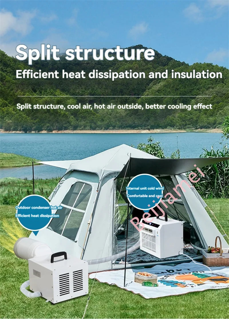 Air Conditioner Mini Mobile Split Portable Air Conditioner Caravan Camping Air Conditioner 3000BTU/H With Remote Control