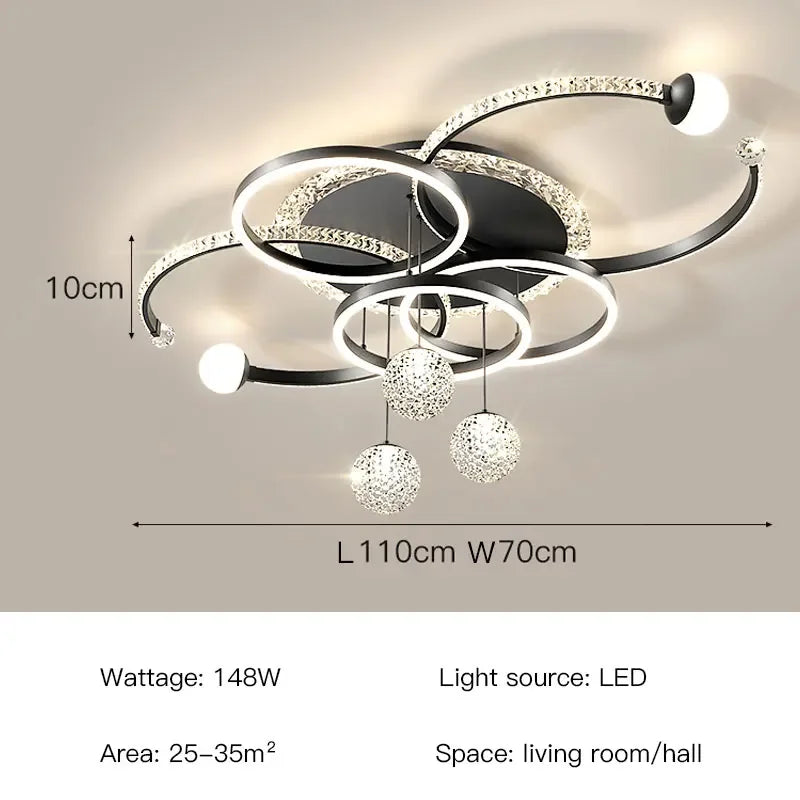 Modern Light Luxury Master Bedroom Pendant Lamp LED Creative Restaurant Lamp Villa Bedroom Interior Decoration Lighting Fixtures