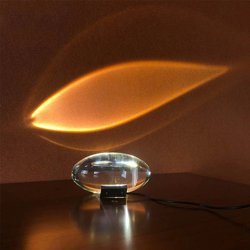 Italian Designer Table Lamp Led Crystal Eye Of The Sky Egg-shaped Lamps Living Bedroom Decor Light Night Projector Bedside Lamp