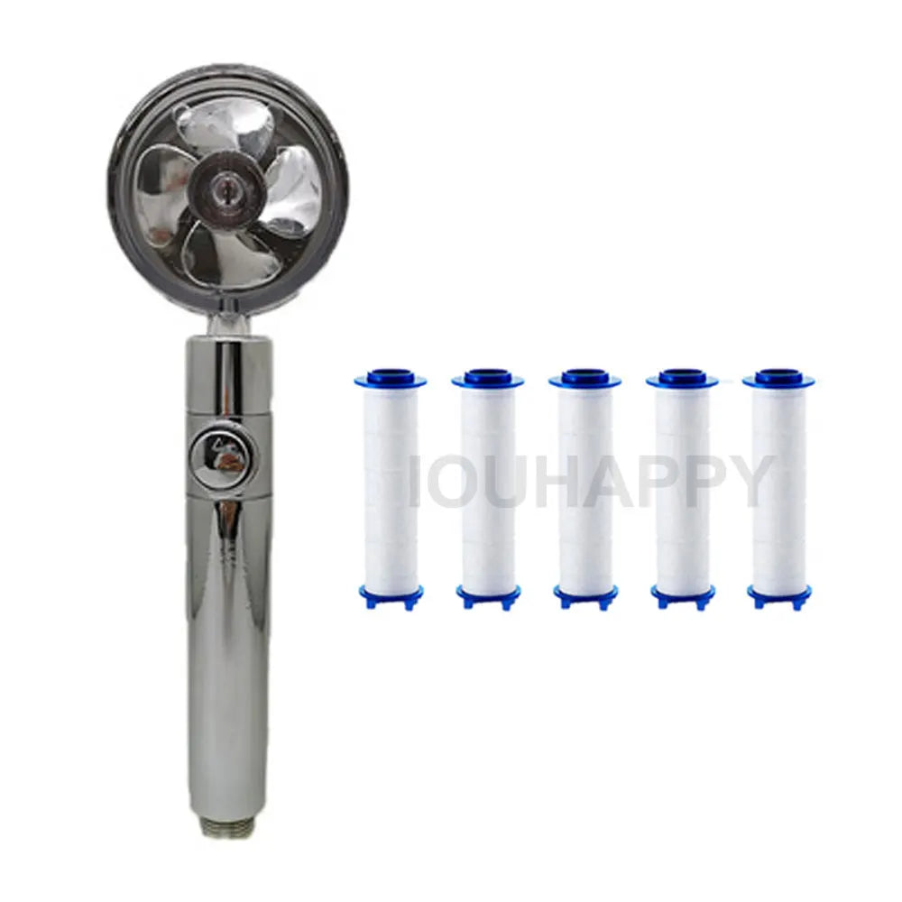 High Pressure Shower Head with One-click Stop Handheld Shower Head with Filters Water Saving Spray Hotel Bathroom Accessories