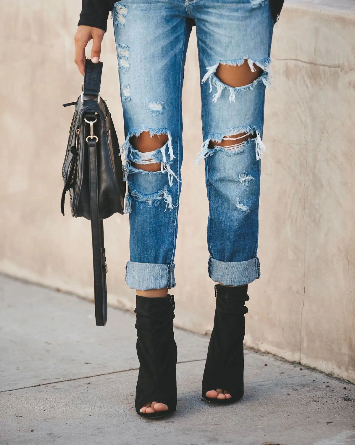 Summer 2026 Women's Casual Washed Ripped Straight Leg Jeans Street Style New Arrival