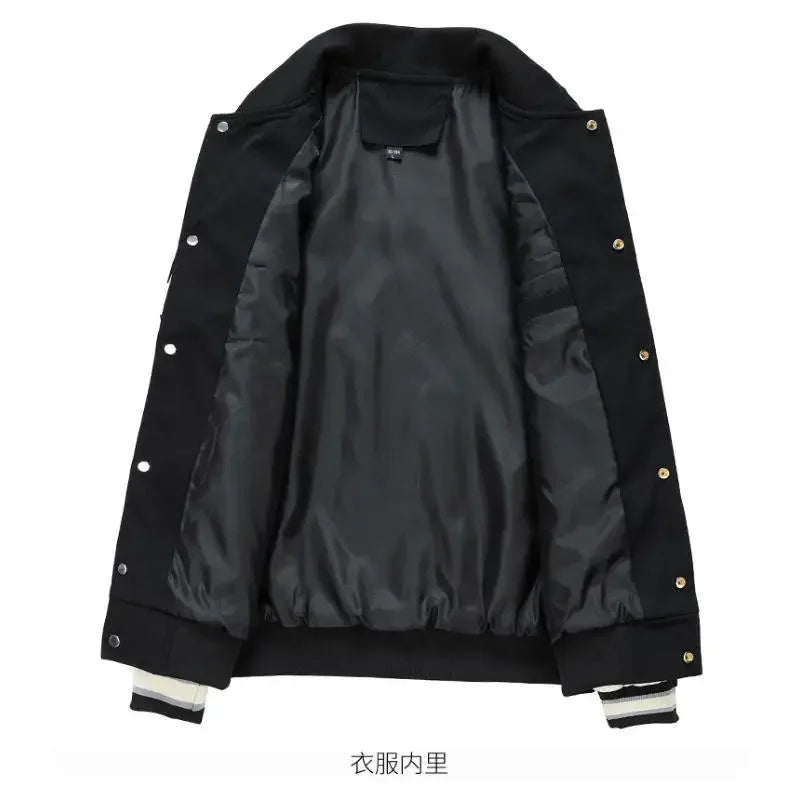 Plus Size 8XL 9XL 10XLMen Varsity Jackets Baseball Coat Stand Collar Long Sleeve Jackets Man Casual Outerwear Big Size Clothing