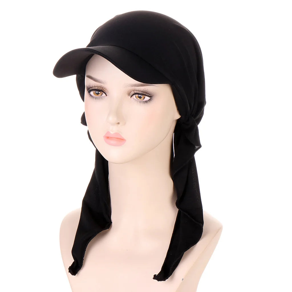 Soft Modal Inner Hijab Caps Muslim Stretch Turban Cap Islamic Underscarf Bonnet Hat Female Headband Turbante baseball cap