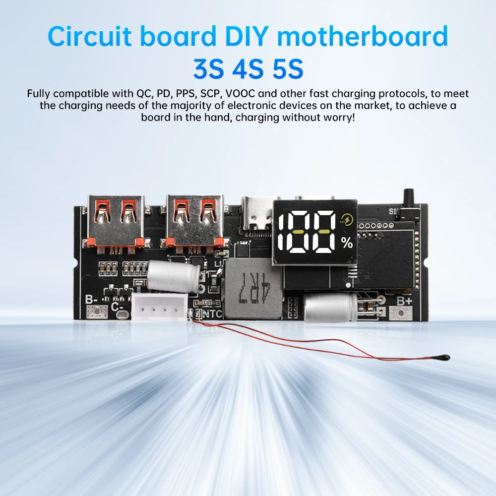 3S 4S 5S 65W 100W Power Bank Dual Type-C Bidirectional Super-Fast Charging Module Power Bank Circuit Board