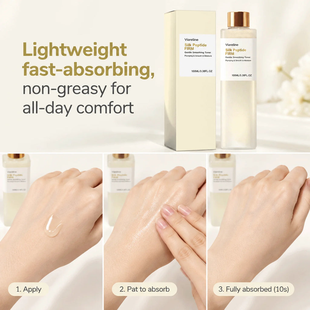 Silk Peptide EGF Toner Smoothing Plumping Face Skin Moisture Hydrating Lightweight Refreshing Skincare Toner for All Skin