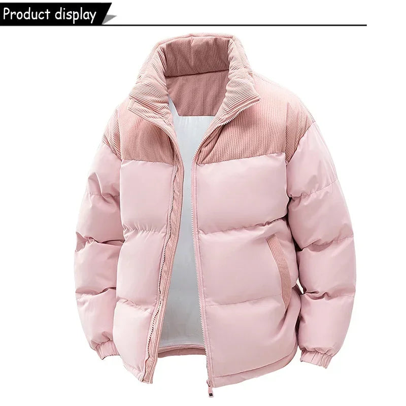 Winter Men Waterproof Windproof Casual Jacket Mens Puffer Hooded Fashion Jacket Man Outdoor Loose Thick Jacket Windbreaker Parka