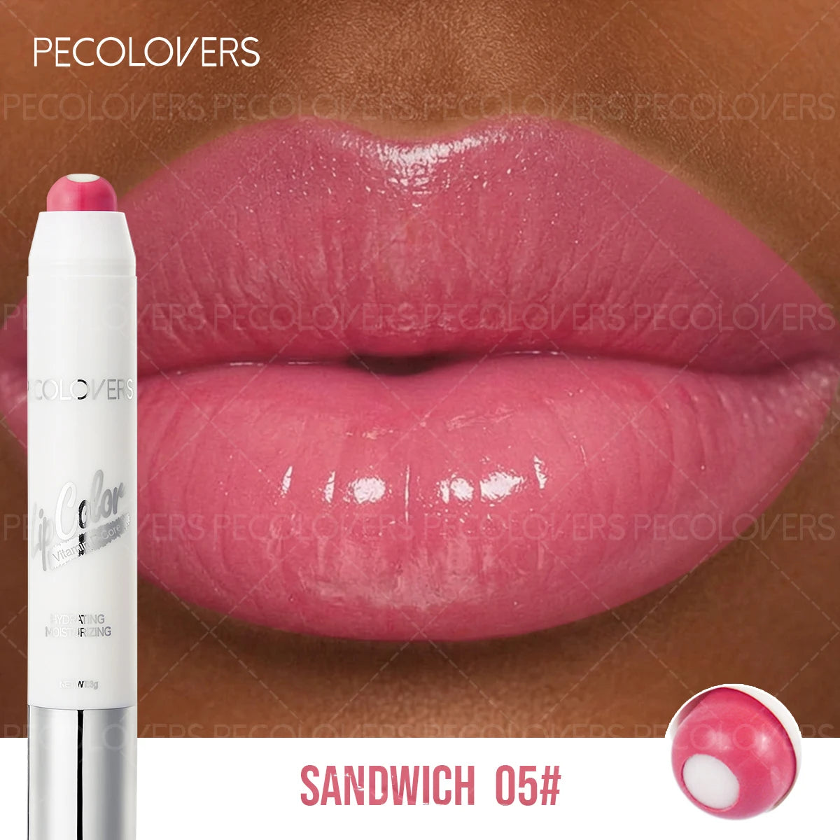 Sandwich Lipstick Pen, Moisturizing Lip Gloss, Long-lasting, Non-drying, Multi-color Options, Lip Cosmetics
