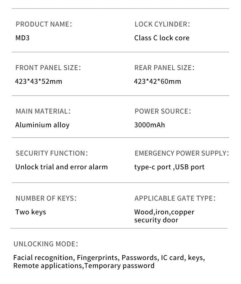 MYT Factory Waterproof Video Monitoring Intercom Face Recognition Tuya Smart Door Lock Fingerprint Locks For Villa