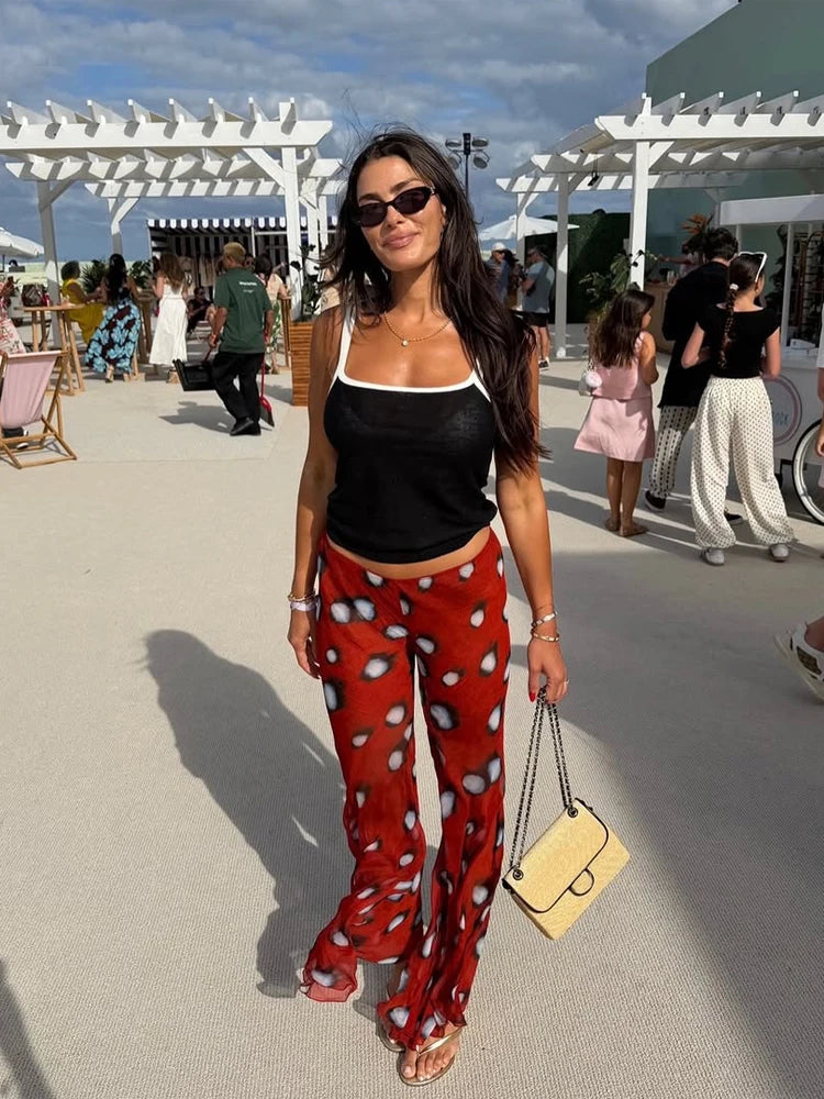 Sexy Printed Polka Dot Dress Retro Sheer Turn-down Collar Button Detachable Scarf Robe 2026 Summer Chic Y2k Women Casual Dresses