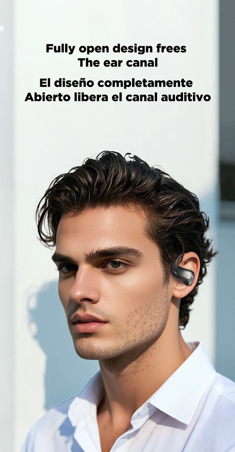 Bluetooth Wireless Headset HTC NE19 Open Ear Sports Earbuds Strong Bass Waterproof Ear Hook Stereo Bluetooth Auricles Choice