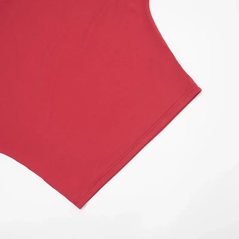 One Shoulder Solid 2 Piece Set Women Summer Short Sleeve Crop Top Shirt Pant Matching Sets Beach Vacation Outfit Streetwear Gift